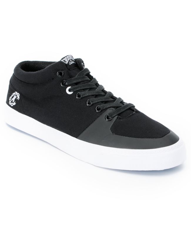 Crooks and Castles Backstab Black Canvas Shoe