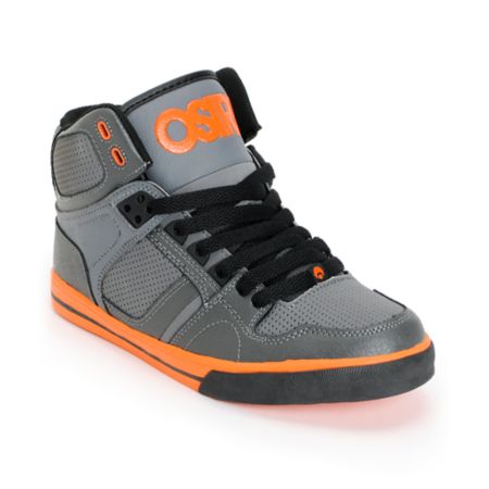 Osiris Kids NYC 83 Grey & Orange Skate Shoe 