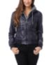 Thread and Supply Girls Purple Faux Leather Hooded Jacket