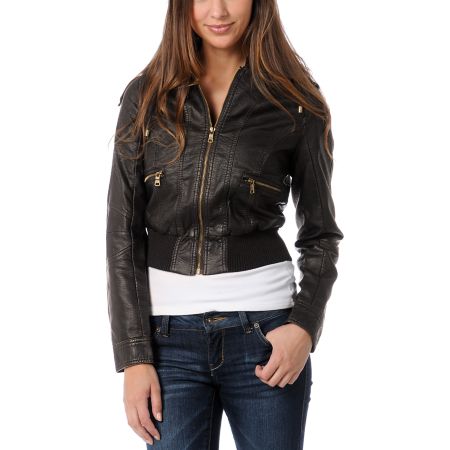 Thread and Supply Vintage Brown Bomber Jacket