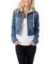 Thread and Supply Cropped Hooded Jean Jacket