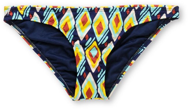 Volcom Girls Vintage Find Navy & Yellow Basic Bikini Bottom