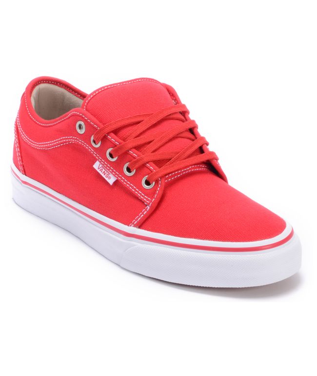 Vans Chukka Low Red, Khaki & White Skate Shoe