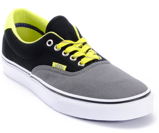 Vans Era 3-Tone Pewter & Lime Skate Shoes