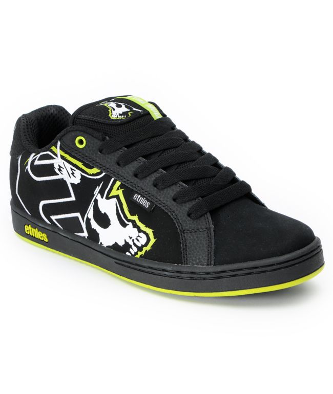 Etnies x Metal Mulisha Fader Black & Lime Skate Shoe