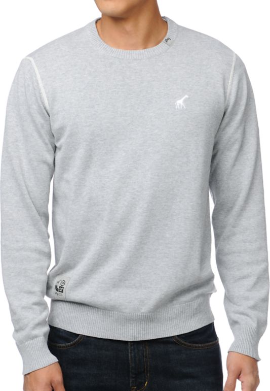LRG CC Ash Heather Grey Crew Neck Sweater
