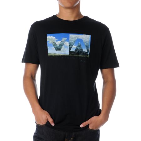 RVCA A to B Box Black Tee Shirt