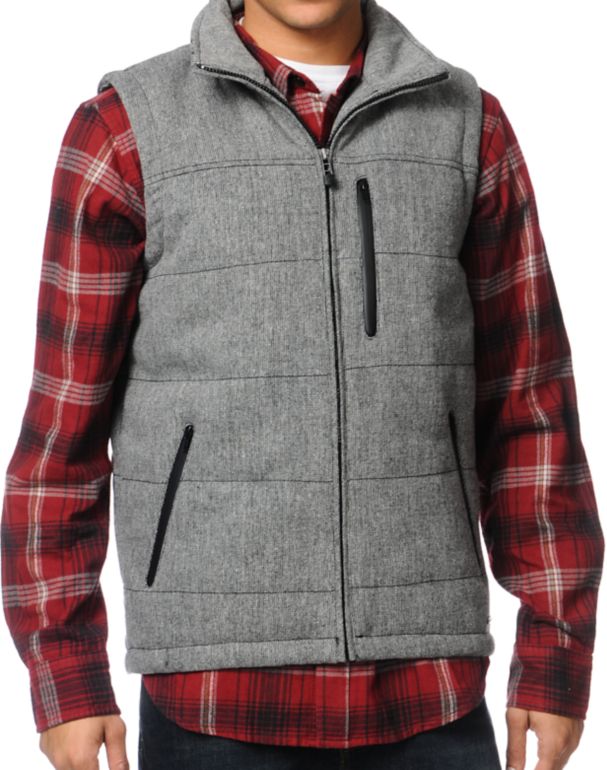 Empyre Cypress Heather Grey Puffer Vest