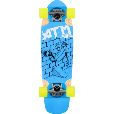 ATM Hot Dog Blue 27 Complete Cruiser Skateboard