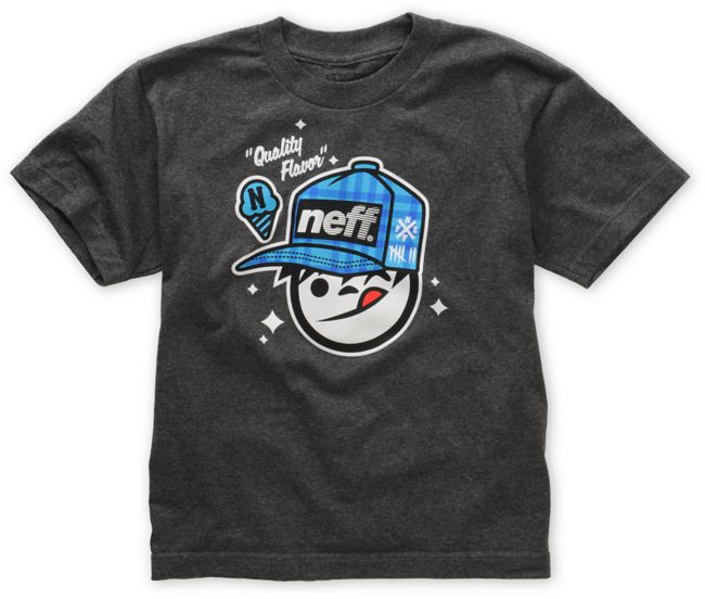 Neff Boys Quality Sucker Charcoal Grey Tee Shirt