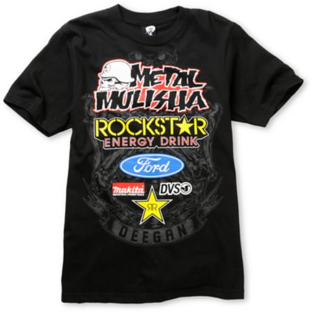Metal Mulisha Boys Deegan Comp Black Tee Shirt