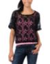 Lunachix Black Lace Crop Tee Shirt