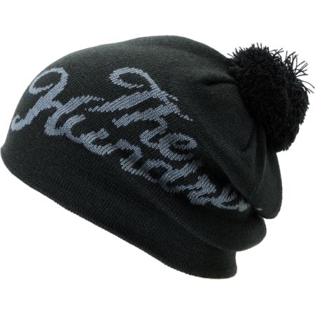 The Hundreds Slant Black Pom Beanie