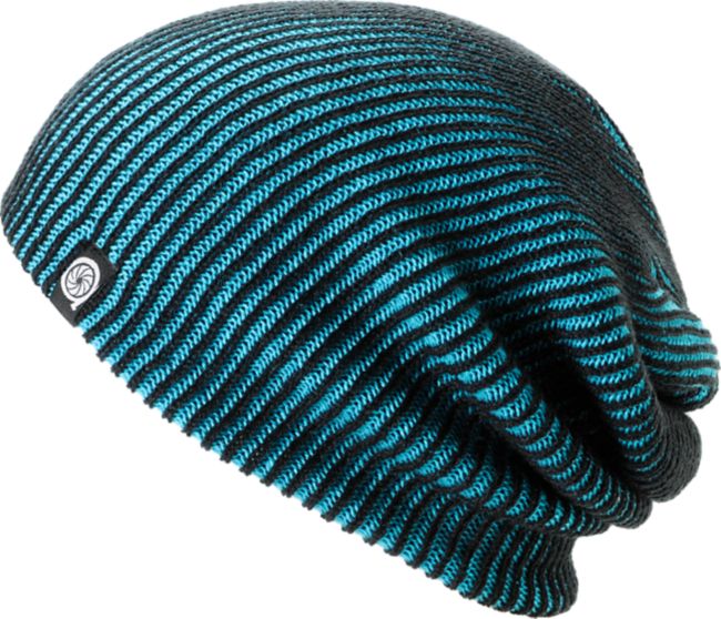 Aperture Avenue Turquoise & Black Beanie