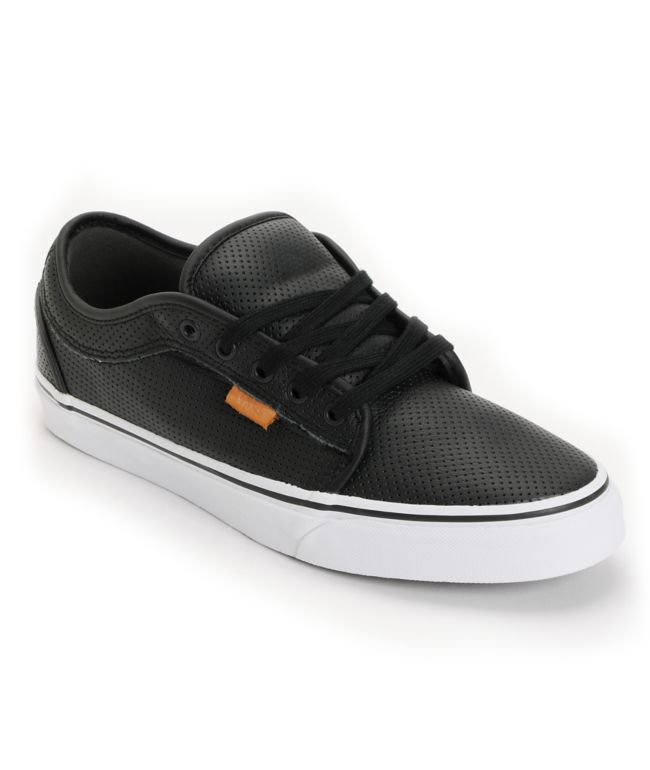 Vans Chukka Black Peforated Leather Shoe