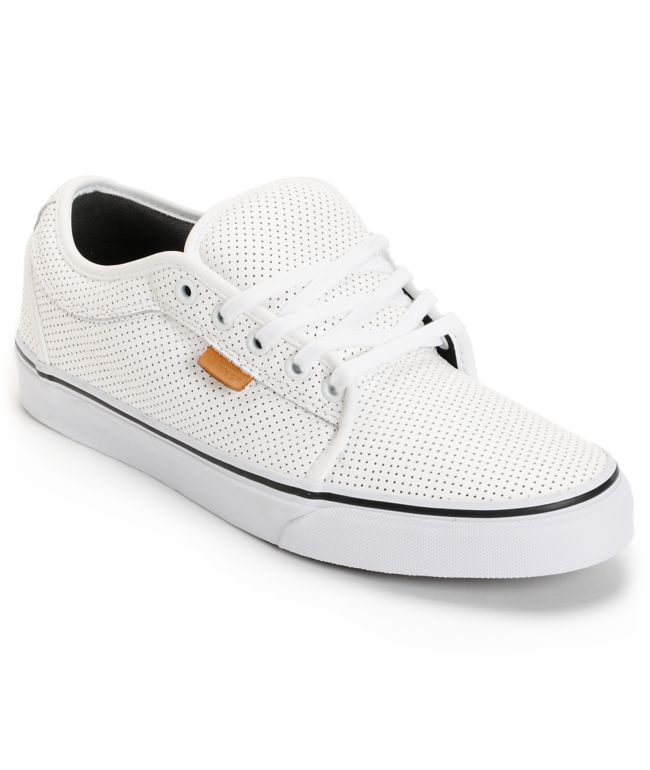 Vans Chukka White Peforated Leather Shoe