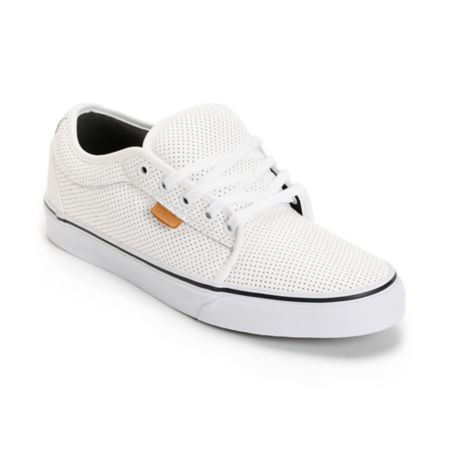 Vans Chukka White Peforated Leather Shoe