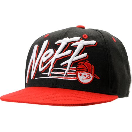 Neff Dash Black & Red Snapback Hat
