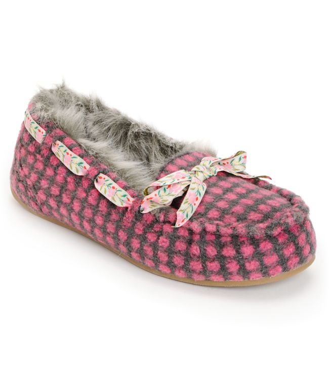 Rocket Dog Girls Regan Cuddles Pink Slippers