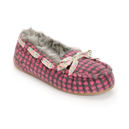 Rocket Dog Girls Regan Cuddles Pink Slippers