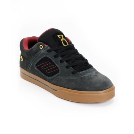 Emerica Reynolds 3 Grey & Gold Suede Skate Shoes