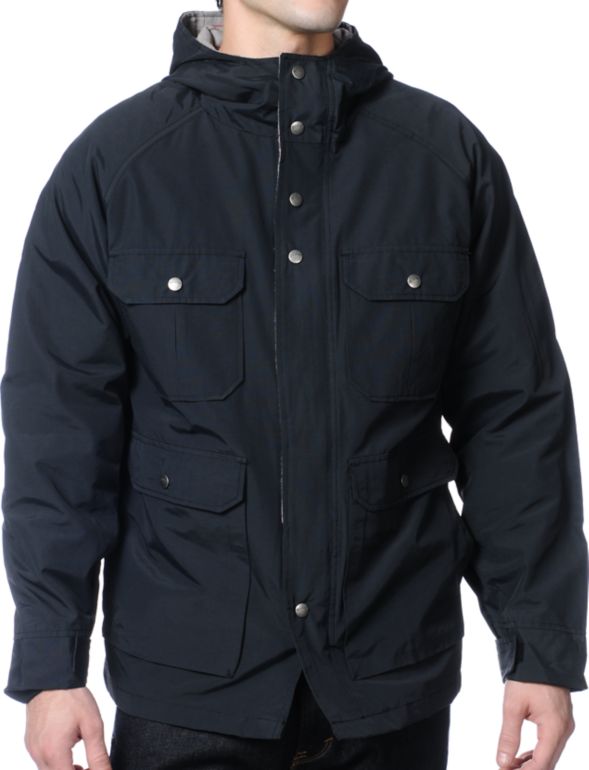 Brixton Ridge Black Hooded Jacket