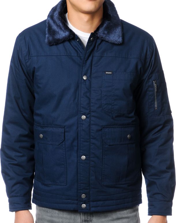 Brixton Menace Navy Bomber Jacket