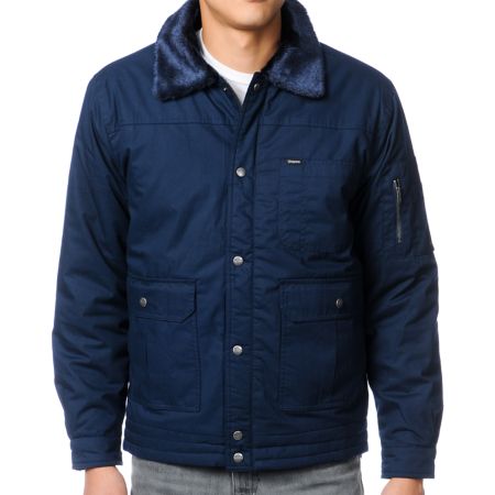 Brixton Menace Navy Bomber Jacket