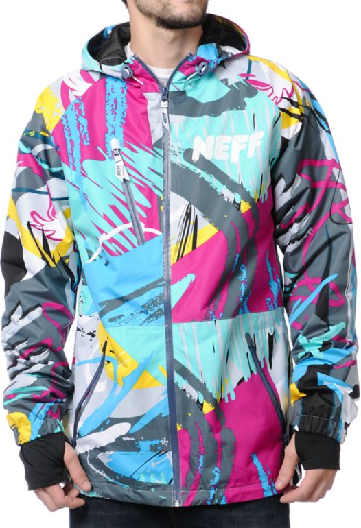 Neff Sno Poncho Clutter Blue Jacket