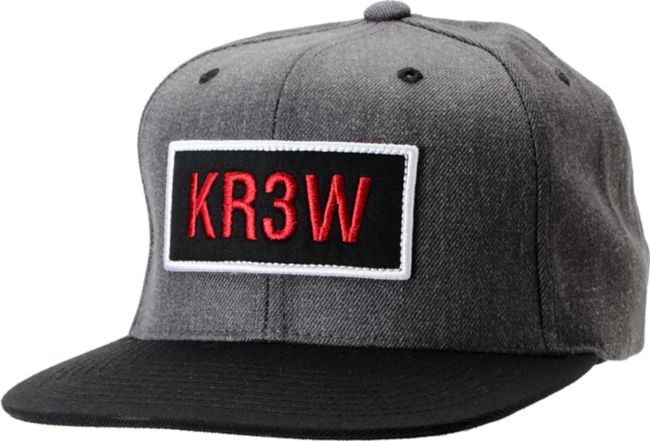 KR3W Seed Patch Charcoal Snapback Hat