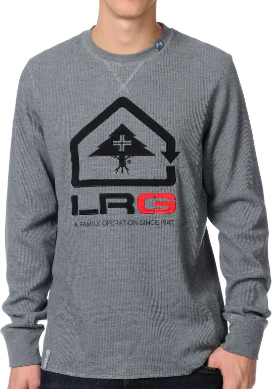 LRG Family Operation Grey Long Sleeve Thermal Shirt