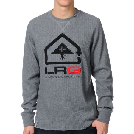 LRG Family Operation Grey Long Sleeve Thermal Shirt