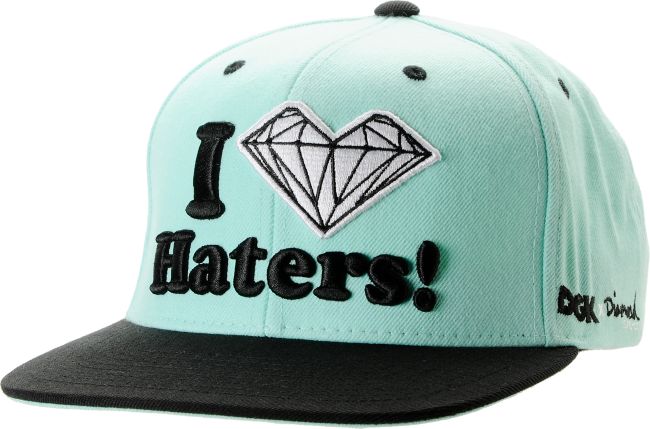 DGK x Diamond Supply Co. I Heart Haters Mint Snapback Hat