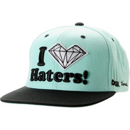 DGK x Diamond Supply Co. I Heart Haters Mint Snapback Hat