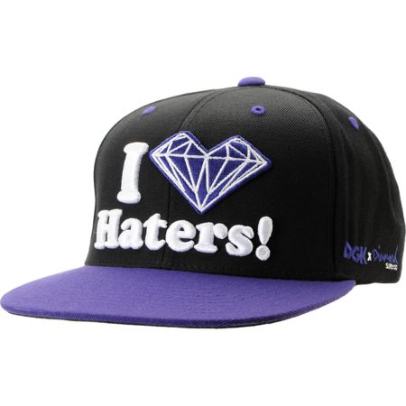DGK x Diamond Supply Co. I Heart Haters Purple Snapback Hat