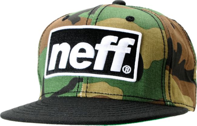 Neff Blok Cap Camo Snapback Hat