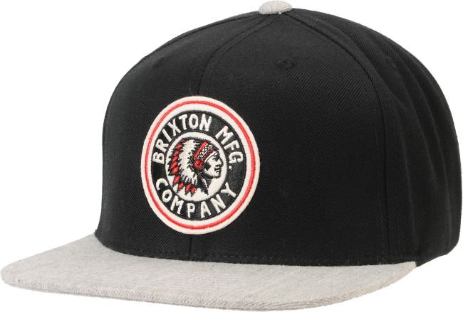 Brixton Burn Black & Grey Snapback Hat