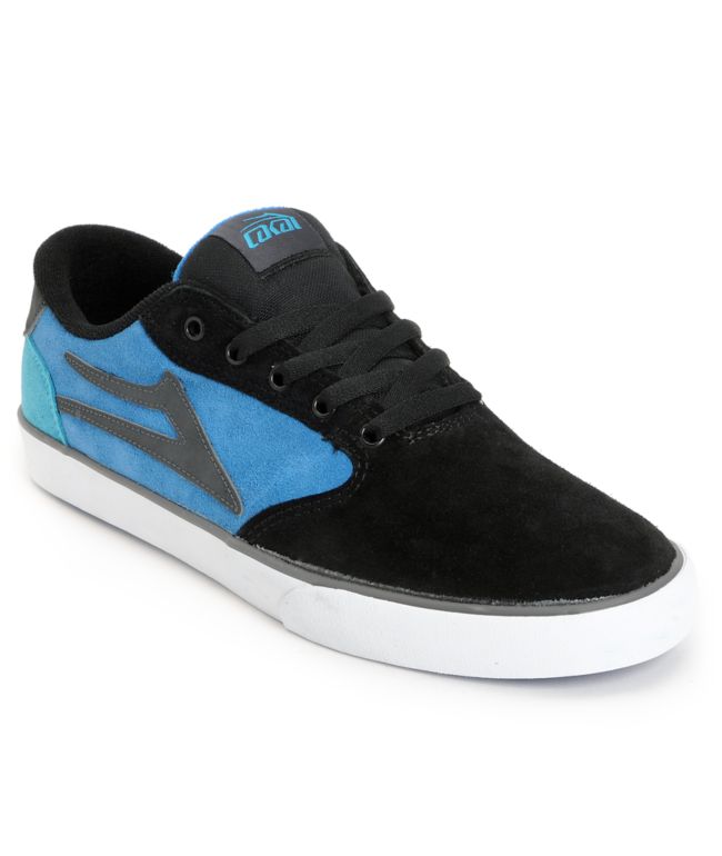 Lakai Pico Black & Blue Suede Skate Shoes