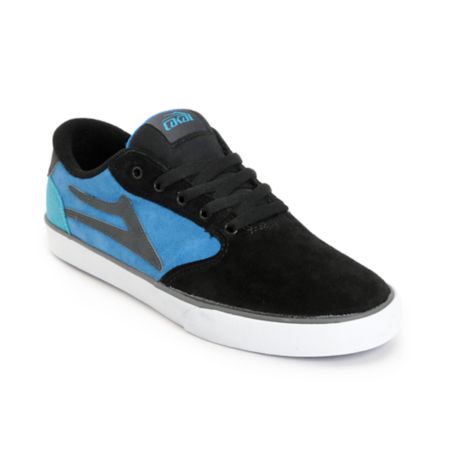 Lakai Pico Black & Blue Suede Skate Shoes