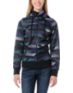 Empyre Girls Timber Black, Purple & Teal Stripe Tech Fleece Jacket