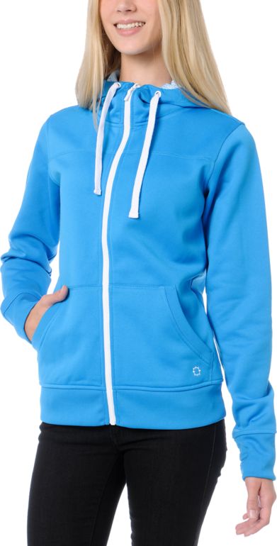 Empyre Girls Essential Turquoise Full Zip Tech Fleece Jacket