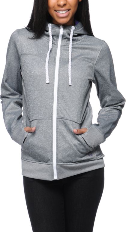 Empyre Girls Essential Black Speckle Full Zip Tech Fleece Jacket