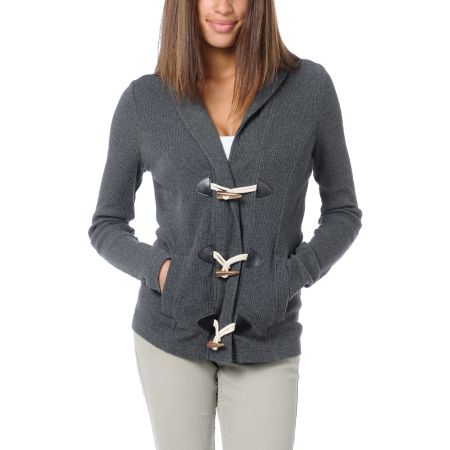Empyre Girls Alexis Charcoal Thermal Hoodie