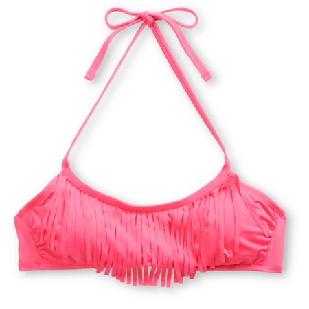 Hobie Raspberry Pink Fringe Bikini Top