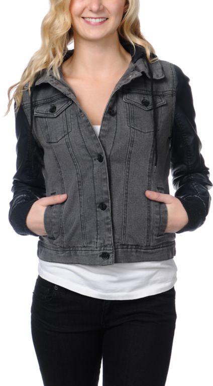 Dravus Girls Ashby Black Jean Vest Jacket