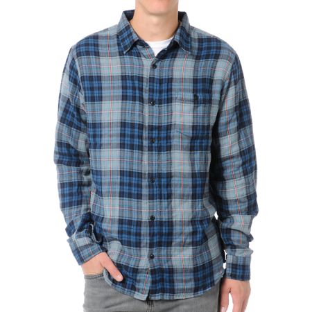 Matix Maritime Blue & Grey Flannel Shirt