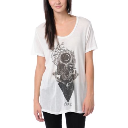 Obey Girls Bryan Proteau Elevations White Beau Tee Shirt