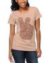 Obey Dirty Peace Fingers Heather Tan Tee Shirt