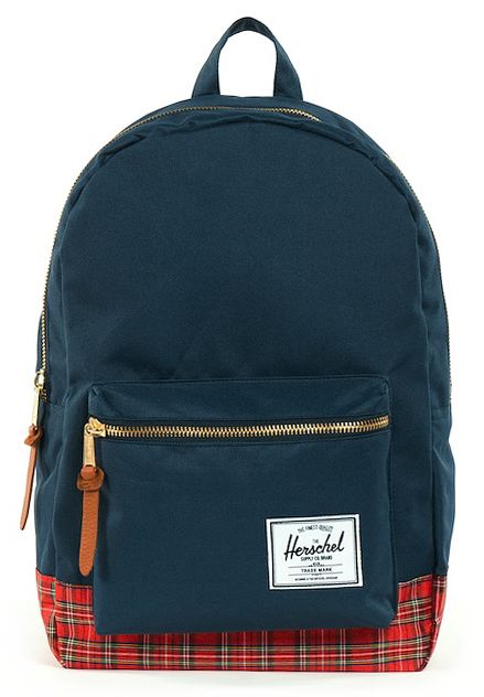 Herschel Supply Navy Tartan Settlement Backpack