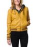 Obey Varsity Lover Amber Gold Faux Leather Jacket